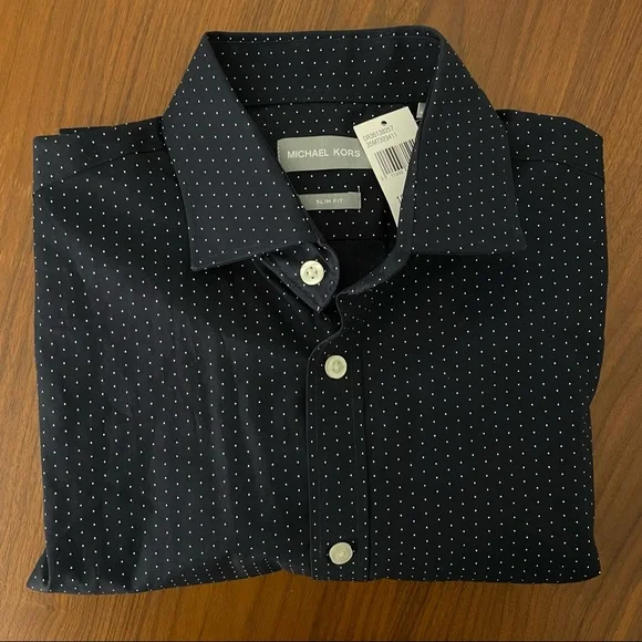 Nwt Michael Kors - Blue Polka Dot Dress Shirt | Color: Blue/White | Size: 15.5 | Tvlash's Closet Nwt Michael Kors - Blue Polka Dot Dress Shirt | Color: Blue/White | Size: 15.5 | Tvlash's Closet